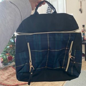 Tartan pattern backpack purse